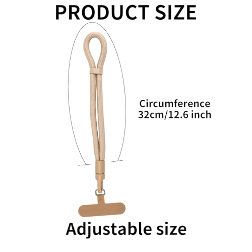 Phone Wrist Strap with Tether Tab, Anti-lossing Phone Lanyard Mobile Equipment Strap Adjustable Wristlet - color: Khaki
