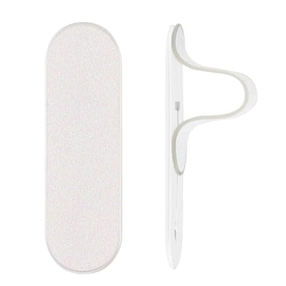 Momostick Flatstick, Cell Phone Finger Grip Strap Holder for Hand, Cell Phone Stand, New Slim Finger Loop Selfie Grip Compatible with Most Smartphones - Glitter White - color: Glitter White