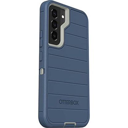 OtterBox Defender Case & Belt Clip/Stand for Samsung Galaxy S22 (NOT Plus/Ultra) Retail Packaging - Anti-Microbial - Fort Blue - color: Fort Blue