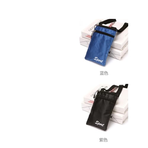 2 Pack Crossbody Bag Phone Purse with 2 Zipper Pouch Lightweight Fabric Compact Shoulder Purses Tally Mini Handbag Wallet Storage Organizer for iPhone Cell Phones Coin Key Men Women