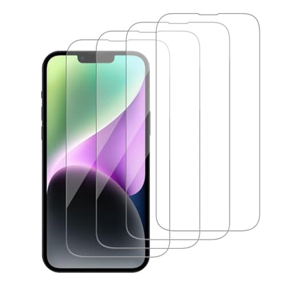 4 Pack Glass Screen Protector Compatible for iPhone 14 Plus/iPhone 13 Pro Max / 14 + [6.7 Inch ] [9H Hardness]-HD Screen Tempered Glass, Scratch Resistant,Easy Install [Case Friendly] - size: iPhone 14 Plus/ 13 Pro Max