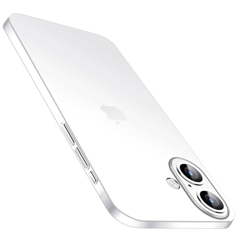 for iPhone 17 Slim Case,Paper-Thin Transparent Finish Skin Back Case [Non Yellowing] Ultra Protective Cover with Camera Protection 6.5 Inch (Frosted White) - color: Frosted White, size: for iPhone 17 6.3inch