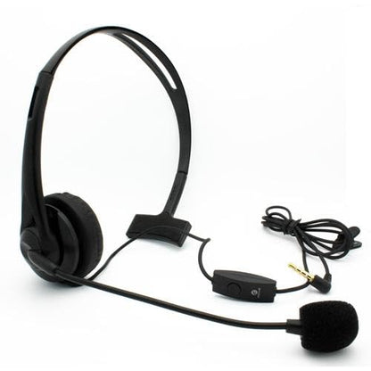 Wired Mono Headphone Earphone w Mic Headset Compatible with Cricket Outlast/Ovation/Ovation 3, 3.5mm Single Earbud Hands-Free Microphone Over-The-Head
