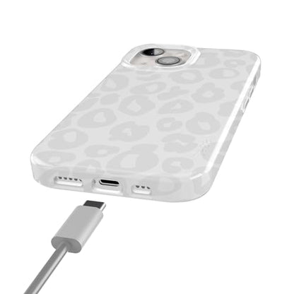 Casely iPhone 15 Plus Case | Into the Wild | White Snow Leopard | Compatible with MagSafe | Classic Ultra Slim Design - color: Into the Wild | White Snow Leopard