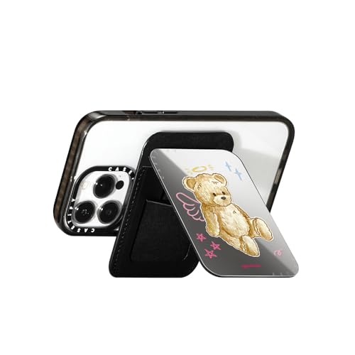 CASETiFY Snappy Card Holder Stand Compatible with Magsafe - Angel Teddy Bear - Silver Mirror - color: Angel Teddy Bear - Silver Mirror