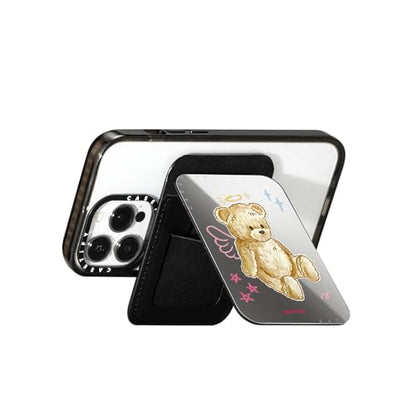CASETiFY Snappy Card Holder Stand Compatible with Magsafe - Angel Teddy Bear - Silver Mirror - color: Angel Teddy Bear - Silver Mirror