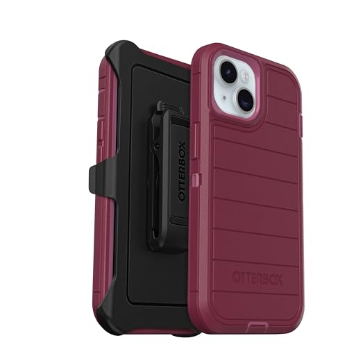 OtterBox iPhone 17e & iPhone 16e (Only) - Defender Series Case - Foxberry (Pink) - Screenless - Rugged & Durable - with Port Protection - Holster Clip Includes - Microbial Defense Protection - color: Foxberry (Pink), style: Non-MagSafe