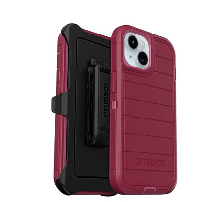 OtterBox iPhone 17e & iPhone 16e (Only) - Defender Series Case - Foxberry (Pink) - Screenless - Rugged & Durable - with Port Protection - Holster Clip Includes - Microbial Defense Protection - color: Foxberry (Pink), style: Non-MagSafe