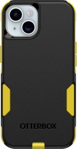 OtterBox iPhone 17e, iPhone 16e, iPhone 15, iPhone 14, & iPhone 13 Commuter Series Case - Black/Yellow, Slim & Tough, Pocket-Friendly, with Port Protection - color: Black/Yellow