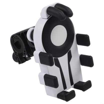 FABULETTA Shockproof Bike Phone Mount with Air Cushion Vibration Dampener, Eight Claw Anti Shake Grip, 360 Degree Rotating Phone Stand for Motorcycle Handlebar(Black White) - color: Black White