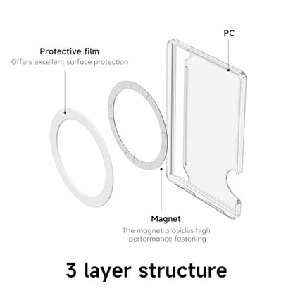 oakxco Magnetic Phone Wallet Stick On, Secure Phone Card Holder Compatible with Magsafe, Adhesive Pocket Sleeve ID Credit Card, Slim Thin Card Case, Compatible with Apple iPhone Samsung Pixel, Clear - color: Magnetic Matte Clear