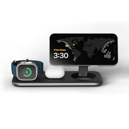Satechi Qi2 Trio Wireless Charging Pad, 15W Fast Charging, 5W for AirPods