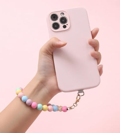 Bloomish Silicone Phone Wrist Strap with Cute Bear Charm - Anti-Loss Hand Strap Lanyard for iPhone & Android - Soft, Durable & Stylish Mobile Phone Accessory - color: Colorful
