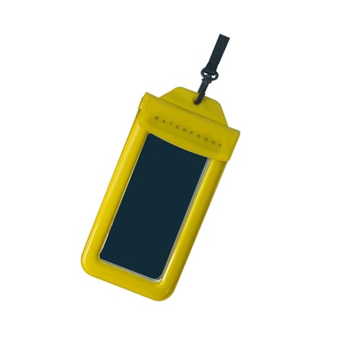 Waterproof Phone Bag Phone Storage Bag Touch Screens Transparent Keep Valuables Safe and Dry for Water Sports Beach - color: Yellow