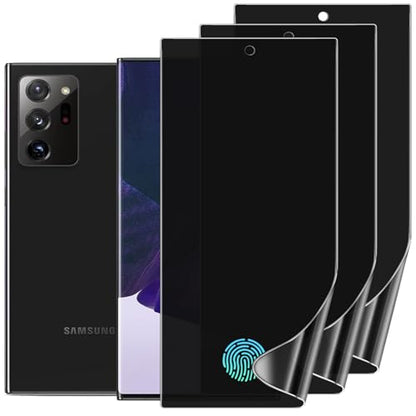 3 Pack TPU Privacy Screen Protector for Samsung Galaxy Note 20 Ultra 6.9" - size: Samsung Galaxy Note 20 Ultra