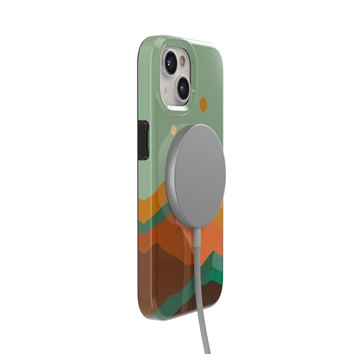 Casely iPhone 15 Plus Case | Endless Peaks | Colorblock Mountain | Compatible with MagSafe | Classic Ultra Slim Design - color: Endless Peaks | Colorblock Mountain