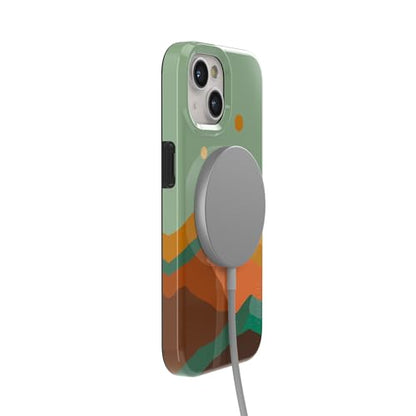 Casely iPhone 15 Plus Case | Endless Peaks | Colorblock Mountain | Compatible with MagSafe | Classic Ultra Slim Design - color: Endless Peaks | Colorblock Mountain