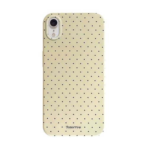 inewateri Compatible for iPhone XR Case with Cute Fashion Polka Dot Aesthetics Design Simple Cases for Soft TPU Slim Protection Cover-Yellow - color: Yellow, size: iPhone XR