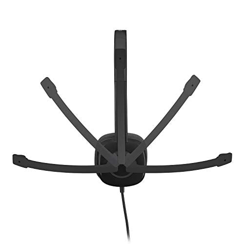 Logitech H151 Wired Analog Stereo Headphones with 3.5 mm Audio Jack - Black