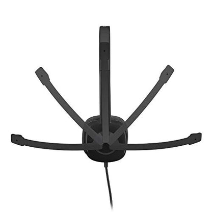 Logitech H151 Wired Analog Stereo Headphones with 3.5 mm Audio Jack - Black