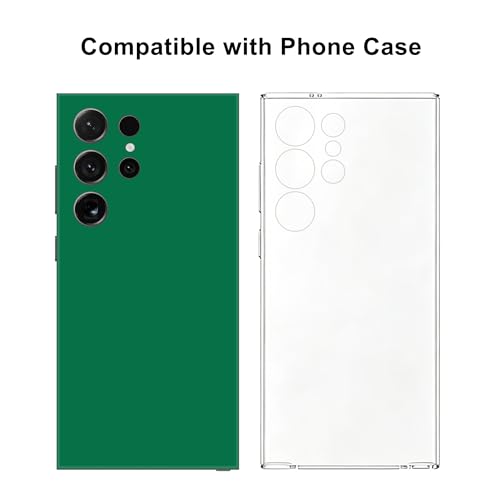 2 Pack Skin Wraps Compatible with Samsung Galaxy S24 Ultra (Green) - color: Green
