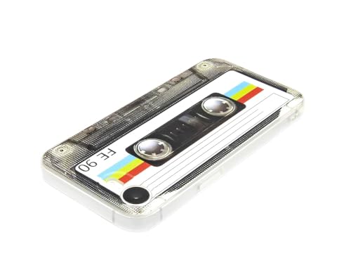 FAteamll Case for iPhone 16e Matte Finish Heavy Duty Soft Back Cover with Reinforced Corners TPU Soft Bumper Retro Cassette Tape Case Compatible with iPhone 16e