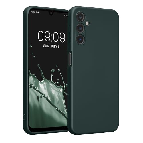 kwmobile Case Compatible with Samsung Galaxy A14 5G Case -Soft TPU Back Phone Cover - with Metallic Look - Metallic Teal - color: metallic teal, size: Galaxy A14 5G