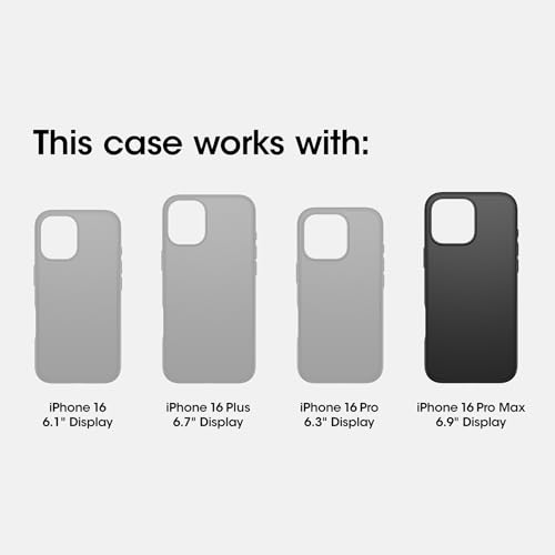 OtterBox iPhone 16 Pro Max Commuter Series Case - Black | Thin & Protective iPhone Case, Dual-Layer, Impact Absorbing iPhone Case, Best MagSafe iPhone Cases for Wireless Charging - color: Black, style: iPhone 16 Pro Max