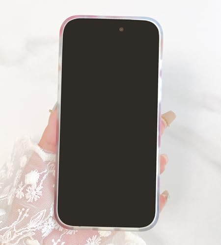 Qokey Case for iPhone 17 Pro Max 6.9" - Sparkle Bling Floral Design Scratch-Resistant, Clear Anti-Yellowing Shell, Military-Grade Shockproof Protection, Soft-Touch Slim Lightweight Cover, Pink Flower - color: Pink Flower