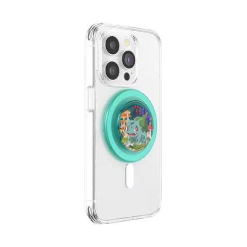 PopSockets Phone Grip for MagSafe, Magnetic Holder- Bulbasaur Mint - color: Bulbasaur Mint, style: MagSafe