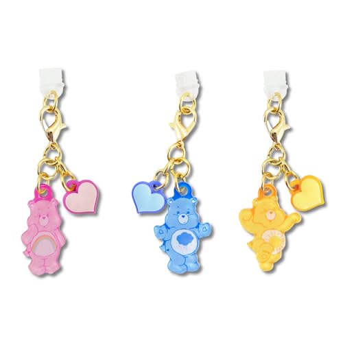 Sonix Dust Plugs - USB C + Lightning Compatible - Care Bears Character Charging Port Charms (3 Pack) - Funshine, Cheer, Grumpy Bear - color: Funshine, Cheer, and Grumpy Bear