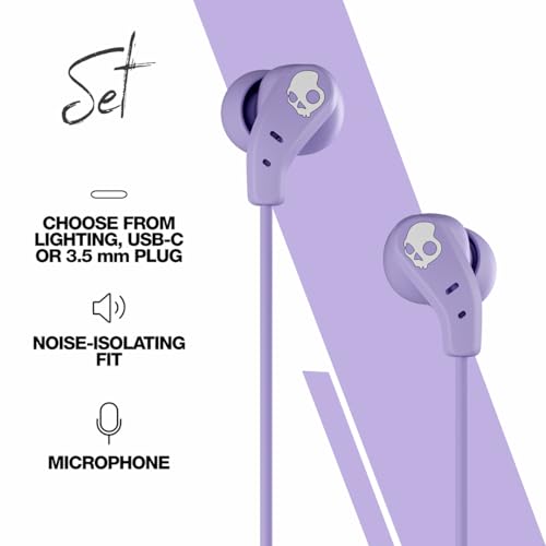 Skullcandy - Set USB-C Wired Earbuds with Noise ISOLATING FIT, Built-in Microphone Call