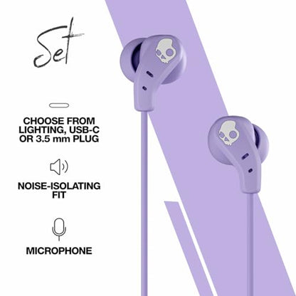 Skullcandy - Set USB-C Wired Earbuds with Noise ISOLATING FIT, Built-in Microphone Call