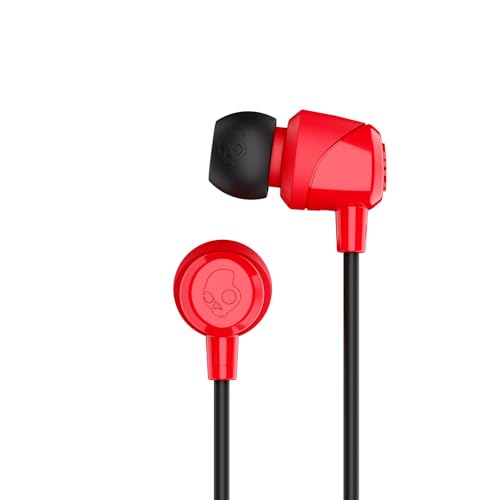 Skullcandy Jib Wired Earbuds with 3.5mm AUX Plug,Noise Isolating Fit,in-Line Microphone Call and Track Control,Convenient for Travel - Red,(Pack of 6) - color: Red, size: 6 Pack
