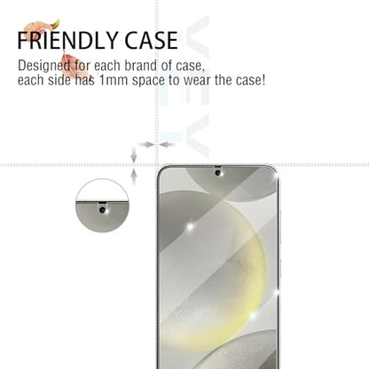 Galaxy S24 Screen Protector + Camera Lens Protector, [2 +2 Pack] [Ultrasonic Fingerprint Unlock] [Case Friendly] Full Coverage Tempered Glass Screen Protector For Samsung Galaxy S24 - size: Galaxy S24