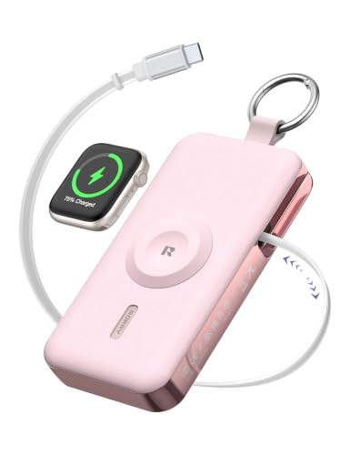 RORRY CharmGo Portable Charger 3 in 1 iPhone Power Bank for Apple 12000mAh - color: Pink