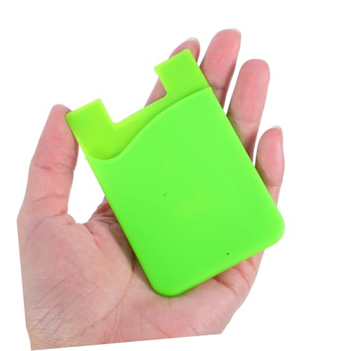 jojofuny 3 Pack Adhesive Phone Wallet Silicone Card Holder for Cell Phone - color: Green
