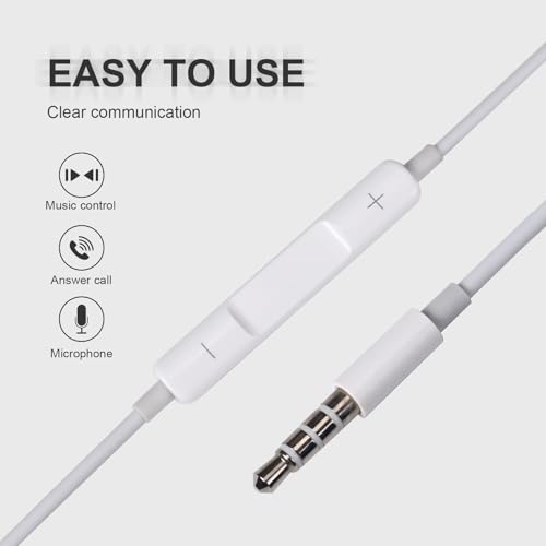 Open-Ear 3.5mm Jack Headphones,Sport Earbuds Wired with Microphone,for Work,Music, Gaming - color: White, style: 3.5mm