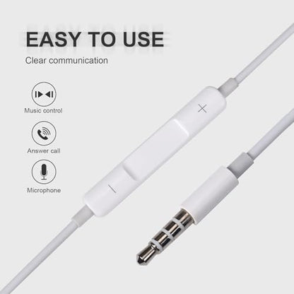 Open-Ear 3.5mm Jack Headphones,Sport Earbuds Wired with Microphone,for Work,Music, Gaming - color: White, style: 3.5mm