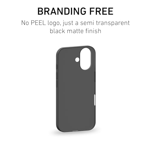PEEL Super Thin Case for iPhone 16 (Transparent Black) - color: Black, size: Super Thin