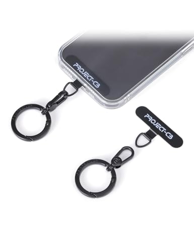 Phone Metal Tether Tab, Lanyard Patch, Phone Stand Key Ring, Ring Holder, Strap Tab - color: Black, size: Spring