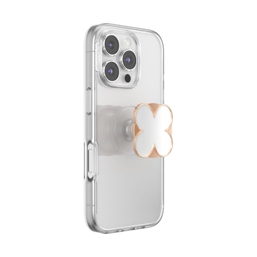 PopSockets Adhesive Phone Grip, Holder- Clover Rose Gold - color: Clover Rose Gold, style: Adhesive