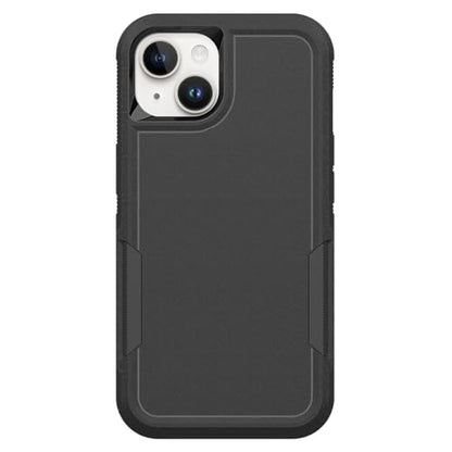 MDCN Heavy Duty Phone Case: Dual Layer Protective, Shockproof, Rugged Bumper Tough with Screen Protector - 16FT Military Grade Drop Tested for iPhone 14 / iPhone 13, Black - color: Black (PC) + Black (TPU)