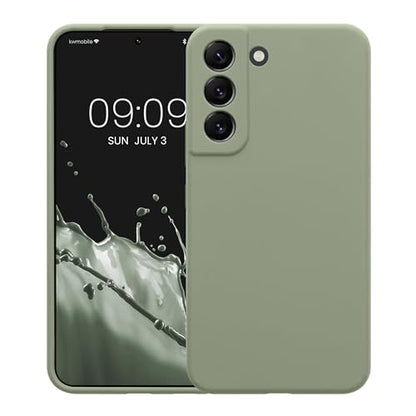 kwmobile Case Compatible with Samsung Galaxy S22 Case - Slim TPU Silicone Phone Cover - Soft Touch Finish - Gray Green - color: gray green, size: Galaxy S22