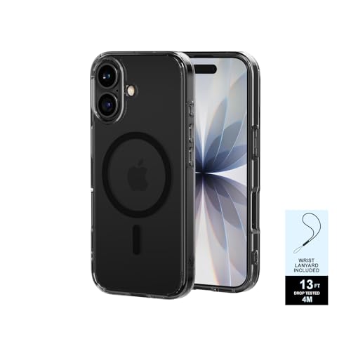 PAUL B for 2025 iPhone 17 Case (Compatible with MagSafe) Military Grade Drop Protection(Drop Tested up to 13FT) Anti Yellowing | Magnetic Rugged Shockproof Phone Cover (Clear Black, iPhone 17) - color: Clear Black, size: iPhone 17