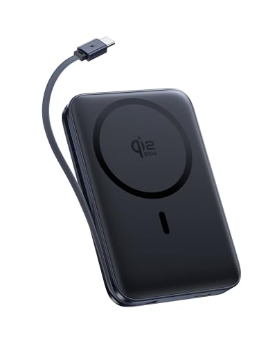Baseus Picogo Qi2.2 25W Magsafe Portable Charger Power Bank 10000mAh 45W, with Built-in Cable USB-C Fast Charging Magnetic Battery Pack for iPhone Duo/18/17/16/15/14/13/12 Pro Max/Pixel 10 Pro