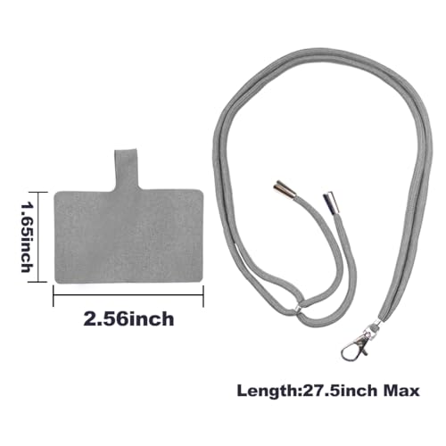 ELANE 8 Pieces Cell Phone Holder Around Neck,Adjustable Crossbody Phone Strap,Cell Phone Lanyard Crossbody Phone Lanyard - color: Grey