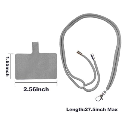 ELANE 8 Pieces Cell Phone Holder Around Neck,Adjustable Crossbody Phone Strap,Cell Phone Lanyard Crossbody Phone Lanyard - color: Grey