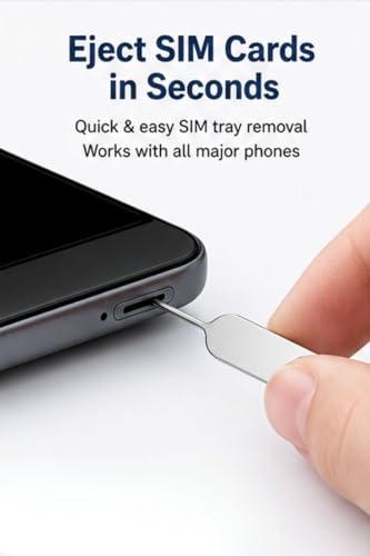 2 Pack PHONSUN Universal Sim Card Tray Removal Tool SD Opening Eject Pin fits Keyring for iPhone iPad Samsung Galaxy Google Pixel Motorola Phones (Key Ring is not Included) - size: 2 Pack Large