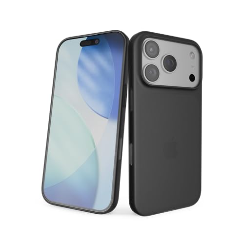 PEEL Super Thin Case for iPhone 17 Pro (Transparent Black) | Sleek, Minimalist Design, Branding-Free, Ultra Slim, Protects & Showcases Your Device - color: Black, size: iPhone 17 Pro